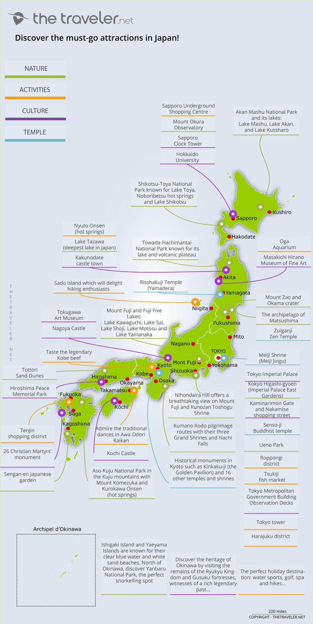 japan map of tourist attractions